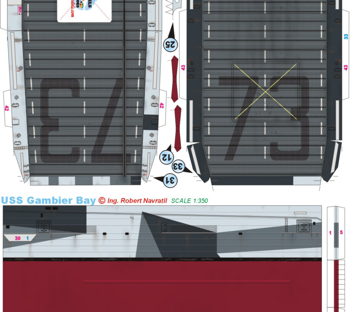 Escort carrier USS CVE-73 Gambier Bay