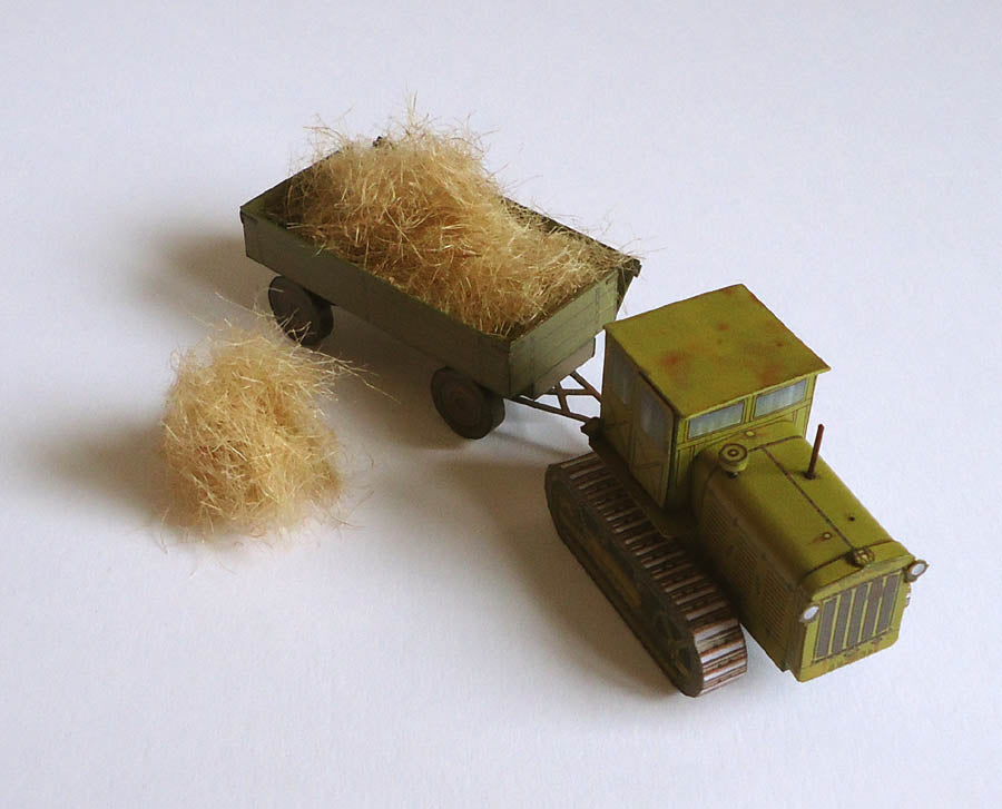 Soviet artillery tractor S-65 Stalinetz with trailer