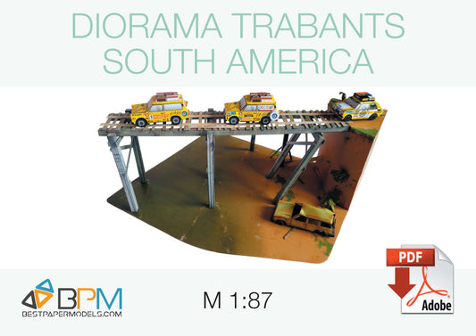 Diorama Trabants south America