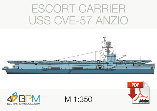 Escort carrier USS CVE-57 Anzio - Lobster's Papercrafts