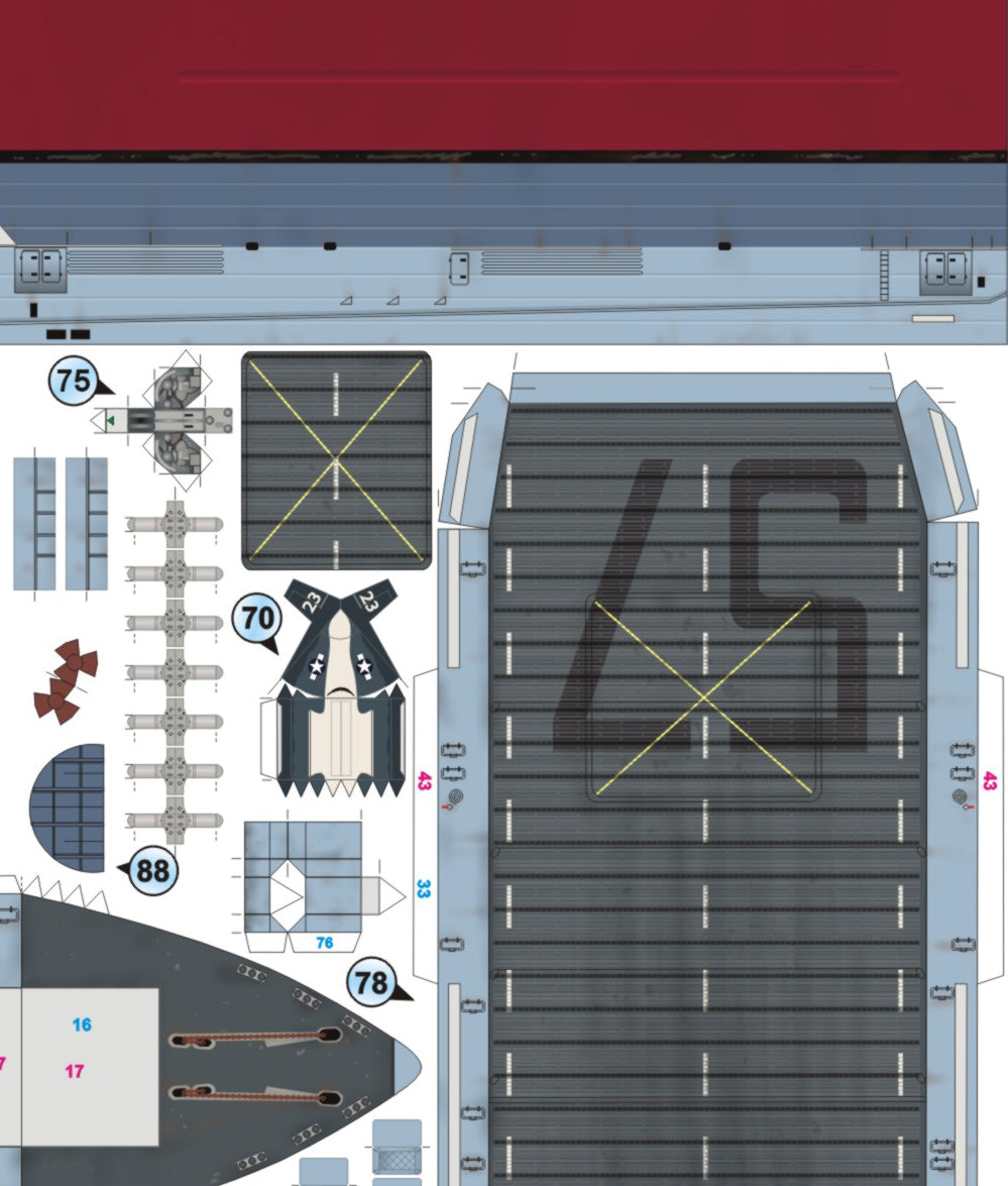 Escort carrier USS CVE-57 Anzio - Lobster's Papercrafts