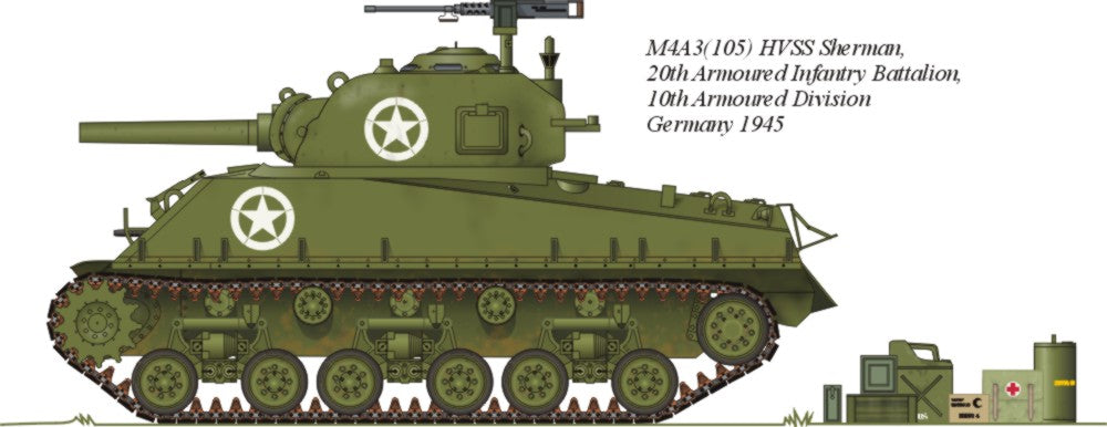 Tank M4A3(105) HVSS Sherman