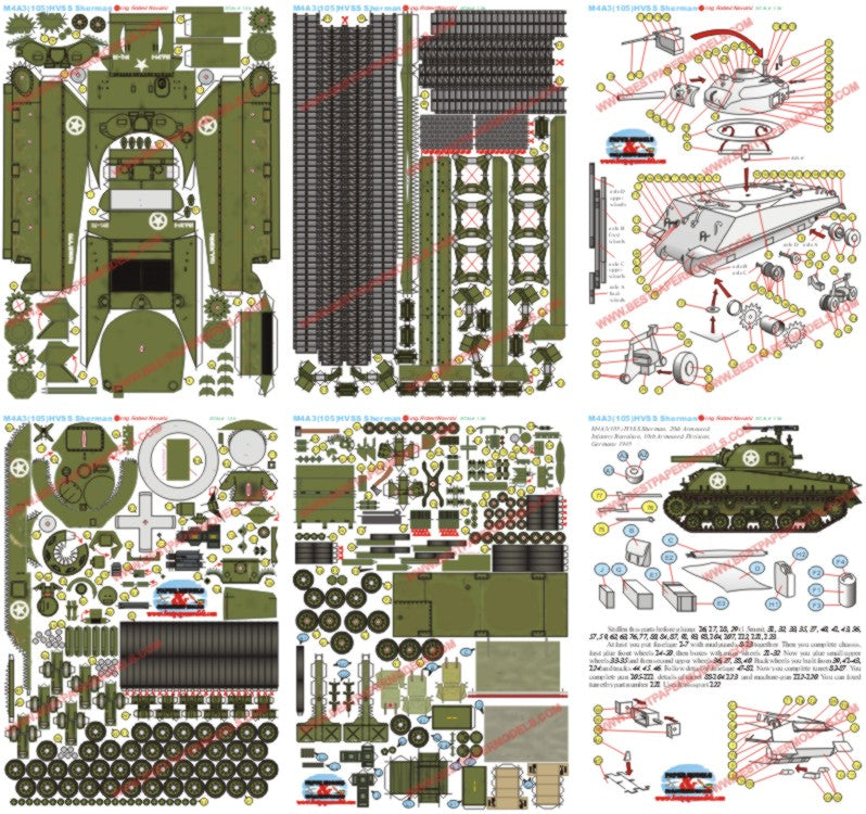 Tank M4A3(105) HVSS Sherman