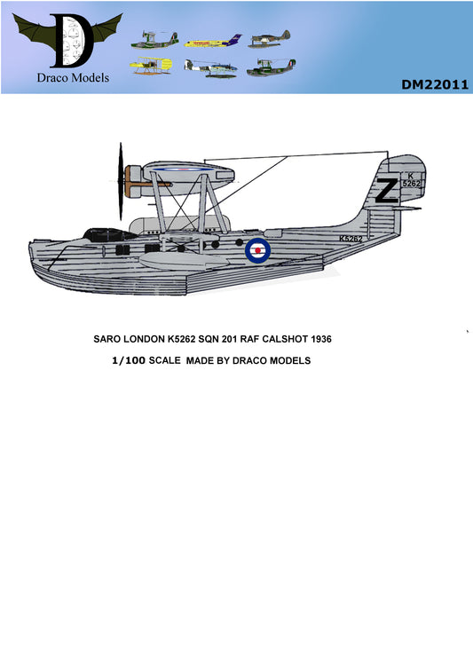 Saro London K5262 SQN 201 RAF CALSHOT 1936 1:100