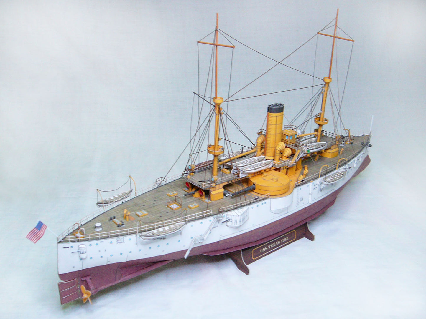 USS Texas Battleship 1892 - Papercraft ship – Lobster's Papercrafts