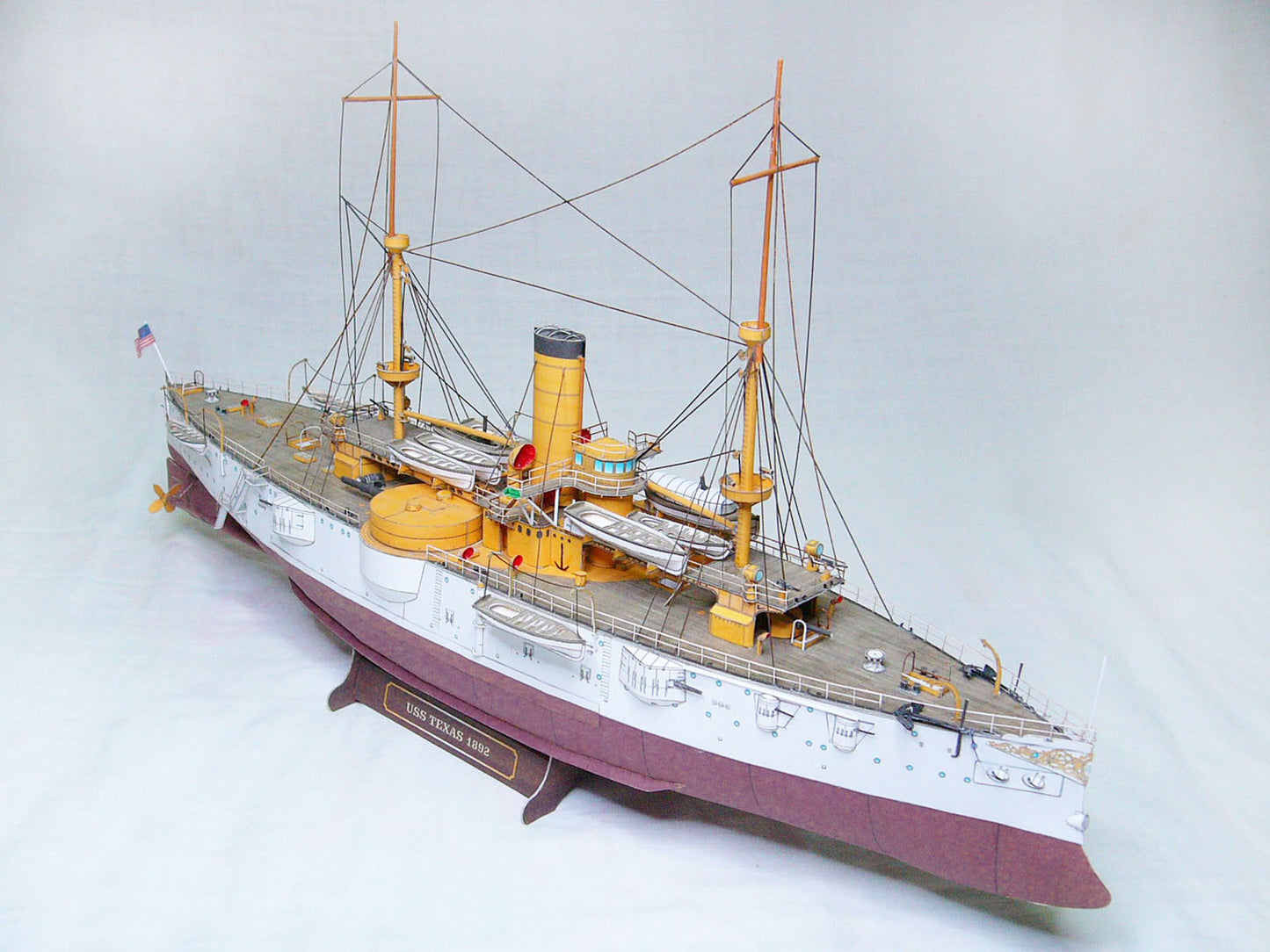 USS Texas Battleship 1892 - Papercraft ship – Lobster's Papercrafts