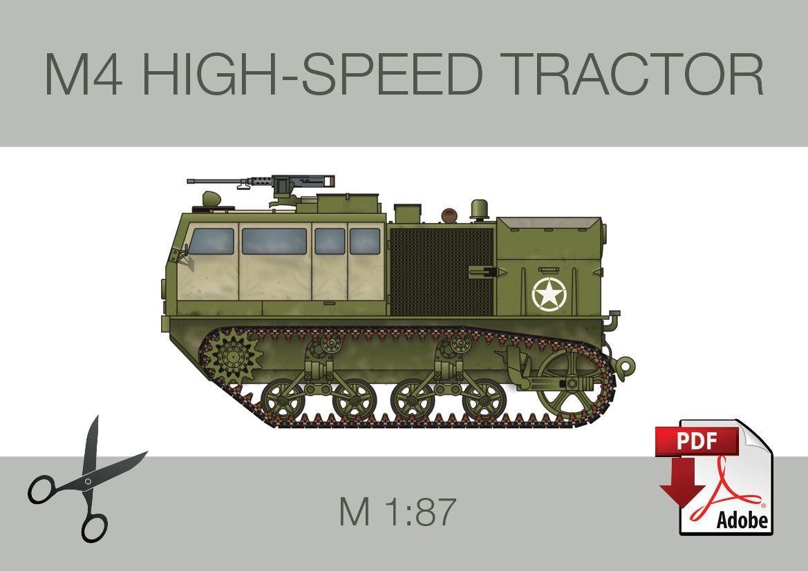 M4 High-speed tractor - Papercraft vehicle – Lobster's Papercrafts